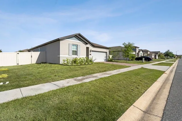 a house view with a garden space