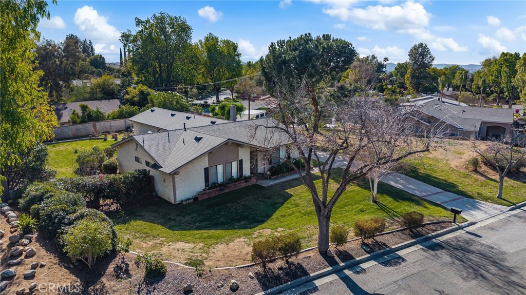 1274 Muirfield Road Riverside, CA 92506 - Photo 38 of 48 an aerial view of a house with swimming pool and porch