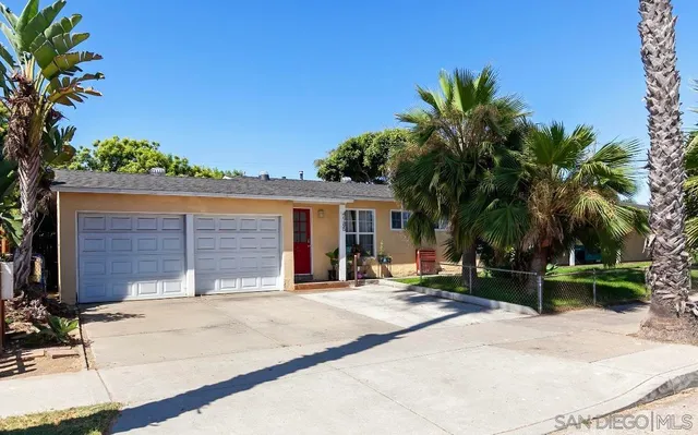 front view of a house with a garden
