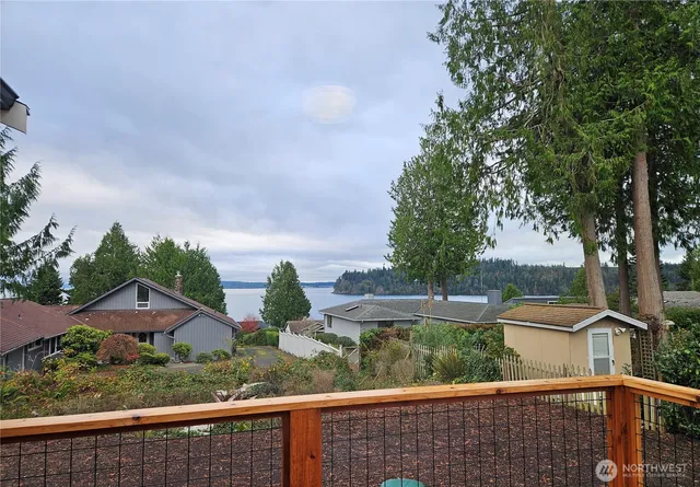 an aerial view of residential house and outdoor space