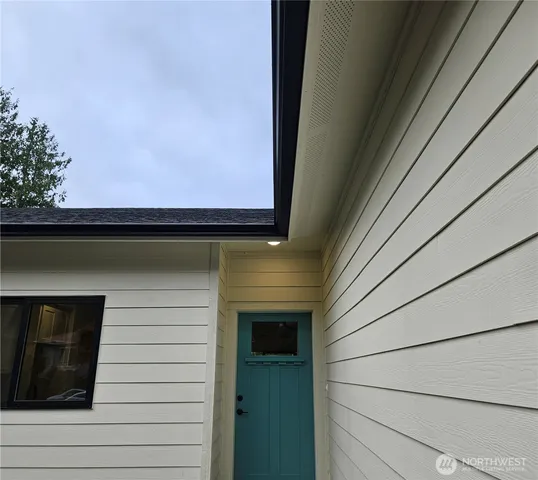 a view of a door of the house