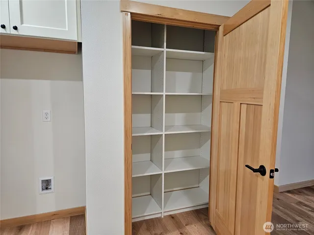 a view of a walk in closet