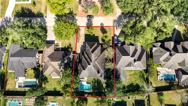 an aerial view of multiple house