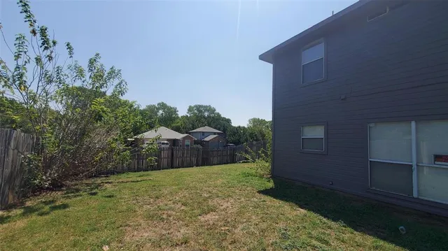 a backyard of a house