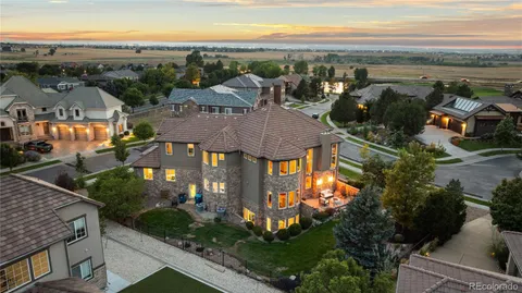 an aerial view of multiple house