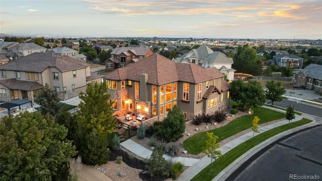 an aerial view of multiple house