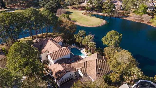 an aerial view of a house having outdoor space