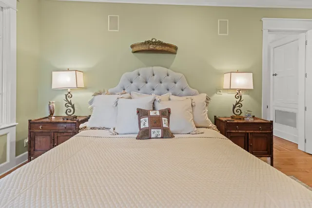 a view of a livingroom with furniture and wooden floor