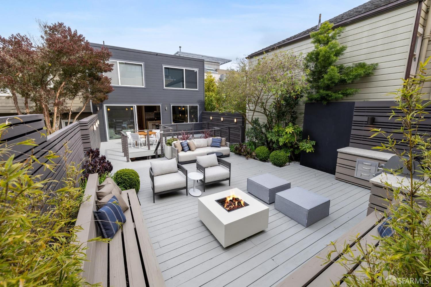 392 Eureka Street San Francisco, CA 94114 - Photo 2 of 74 a view of a patio with couches and a potted plant on a table