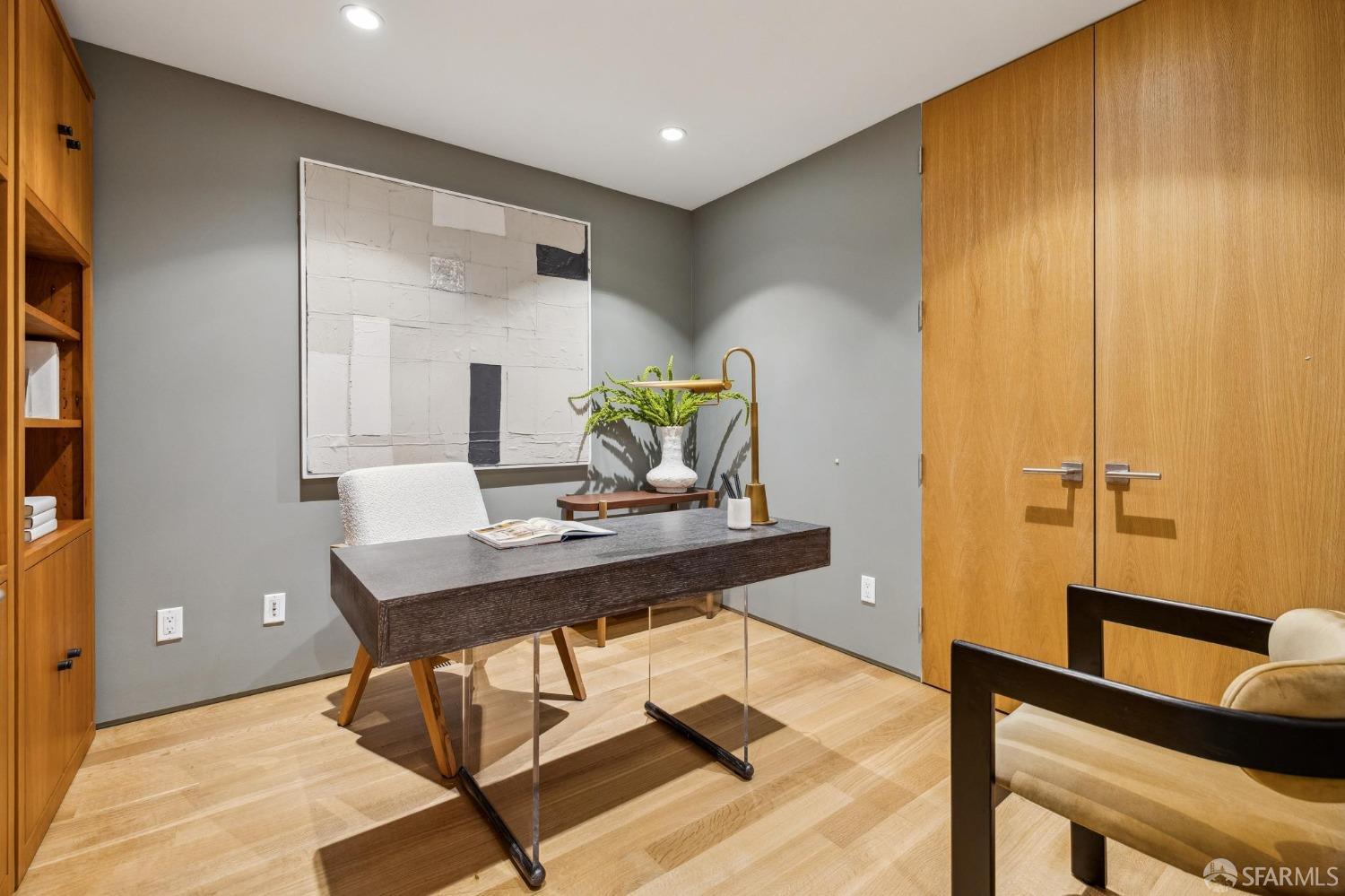 392 Eureka Street San Francisco, CA 94114 - Photo 70 of 74 a view of a workspace room with wooden floor