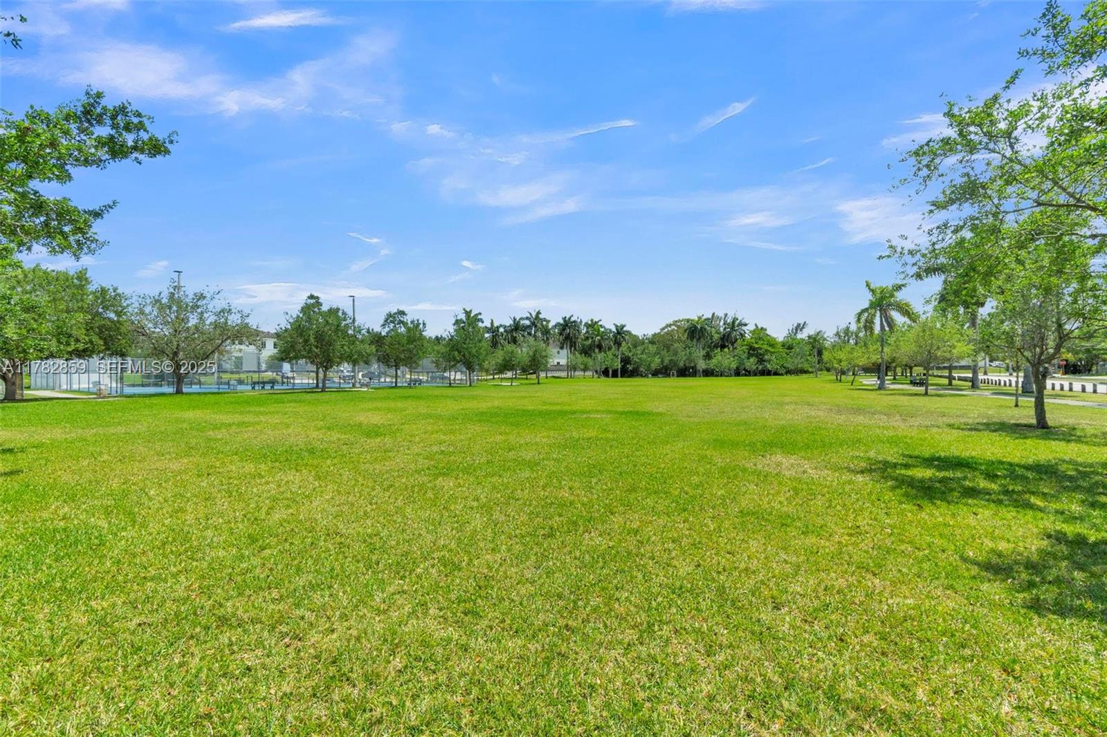 7830 Southwest 199th Terrace Cutler Bay, FL 33189 - Photo 20 of 30 a backyard of a house with lots of green space and fountain