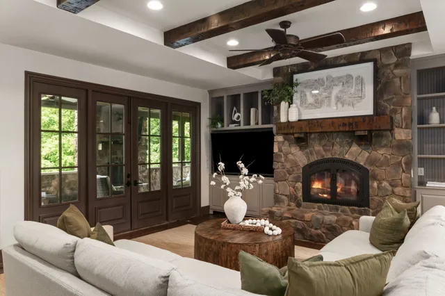 a kitchen with a stove and a sink