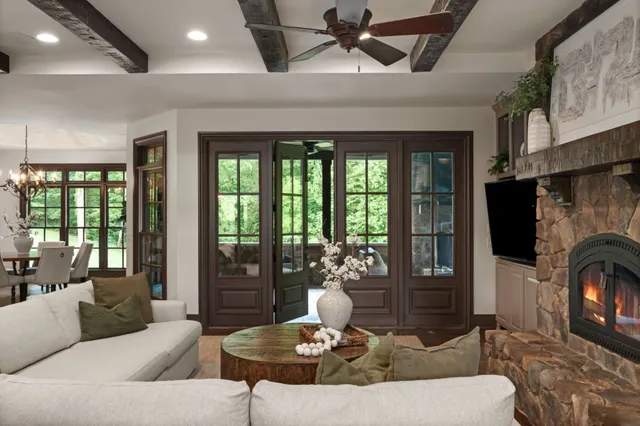 a kitchen with a stove and a refrigerator