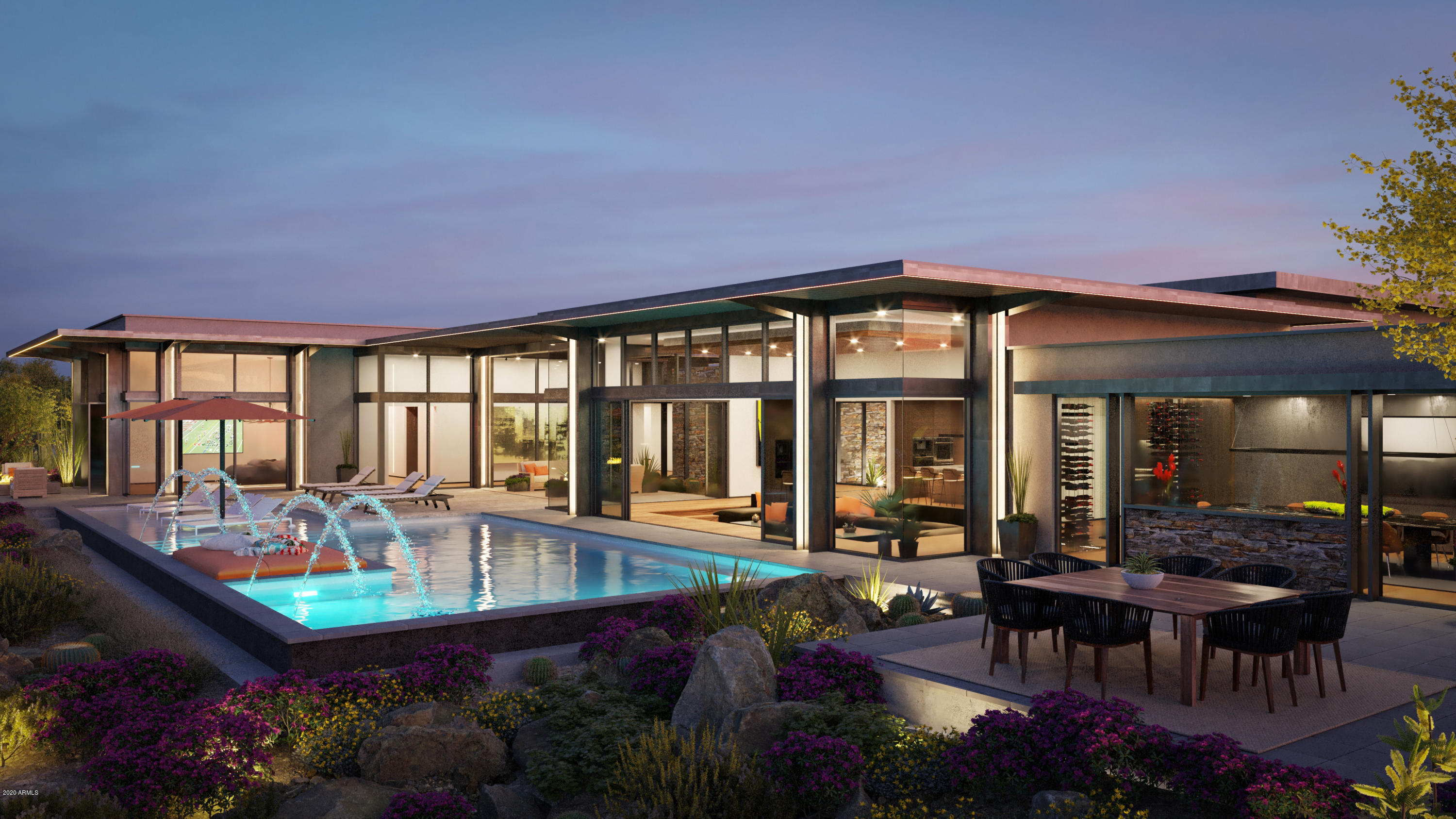 10234 East Joy Ranch Road Scottsdale, AZ 85262 - Photo 14 of 23 POOL NIGHT
