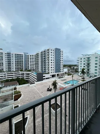 a view of city from balcony