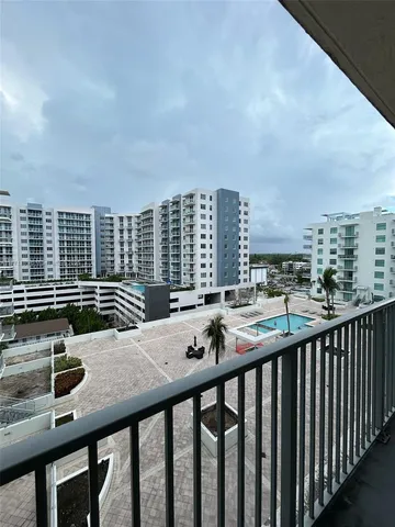a view of city from balcony