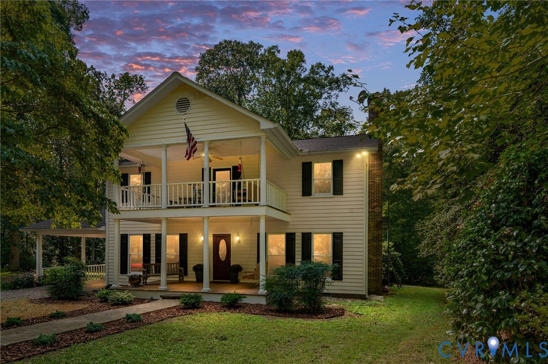 1801 Georgetown Road Heathsville, VA 22473 - Photo 1 of 83 Two-story home with a double-stacked porch and a c