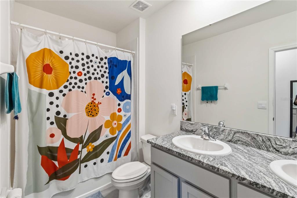 8354 Hardy Bay Loop Wesley Chapel, FL 33545 - Photo 20 of 32 a bathroom with a sink mirror vanity and toilet
