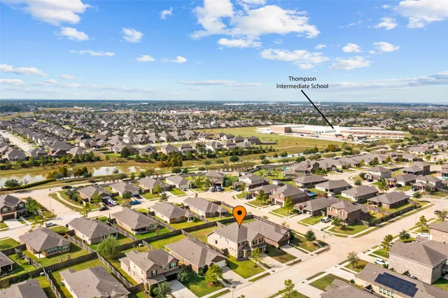 an aerial view of a city