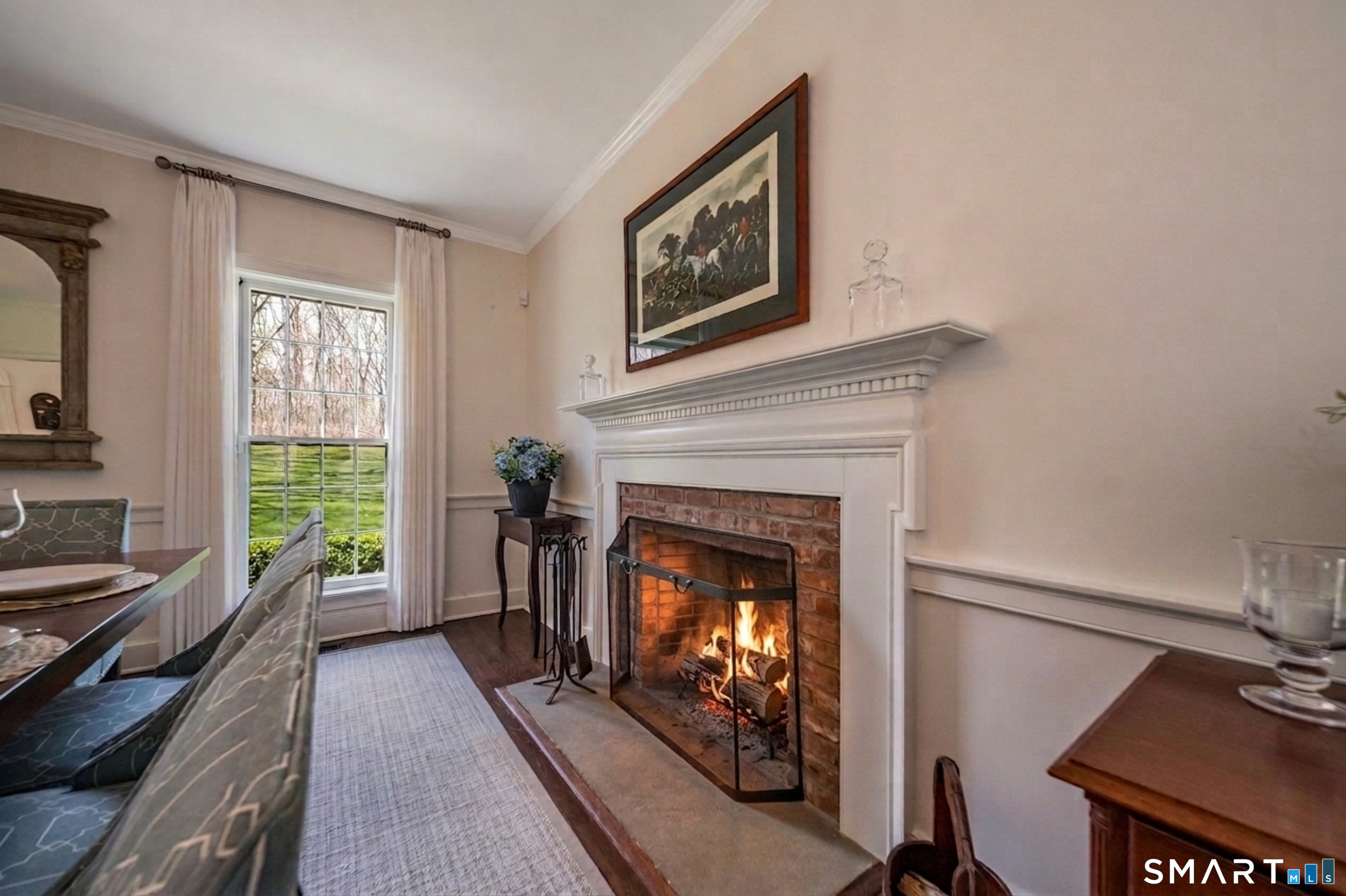 9 Matson Ridge Old Lyme, CT 06371 - Photo 13 of 42 Wood fireplace in Dining room