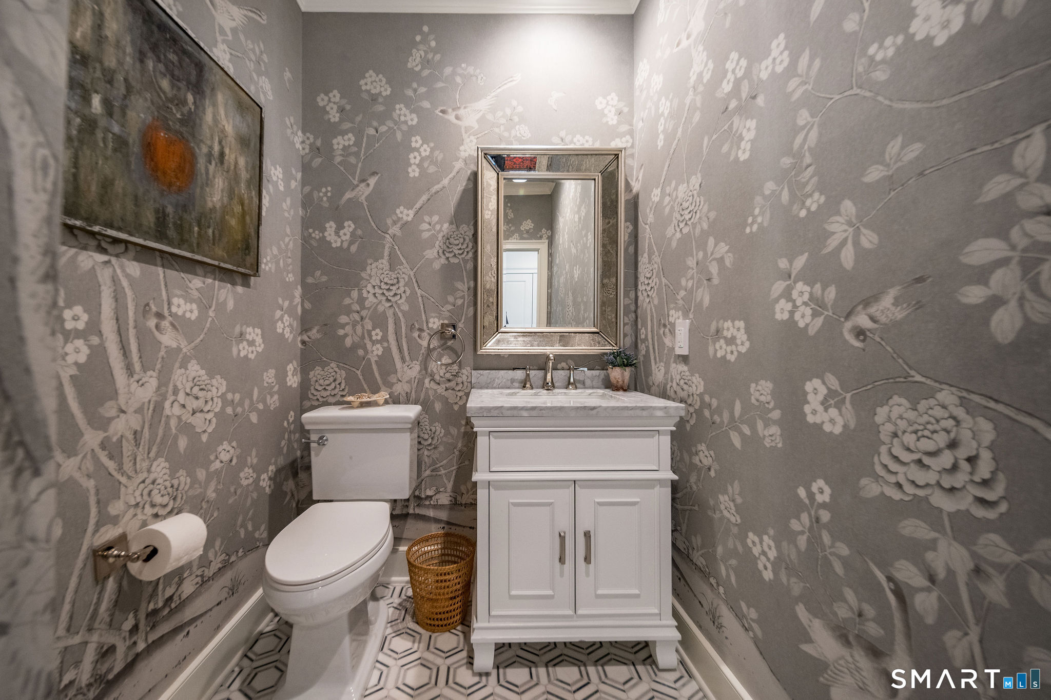 9 Matson Ridge Old Lyme, CT 06371 - Photo 25 of 42 Half Bathroom with stunning finishes