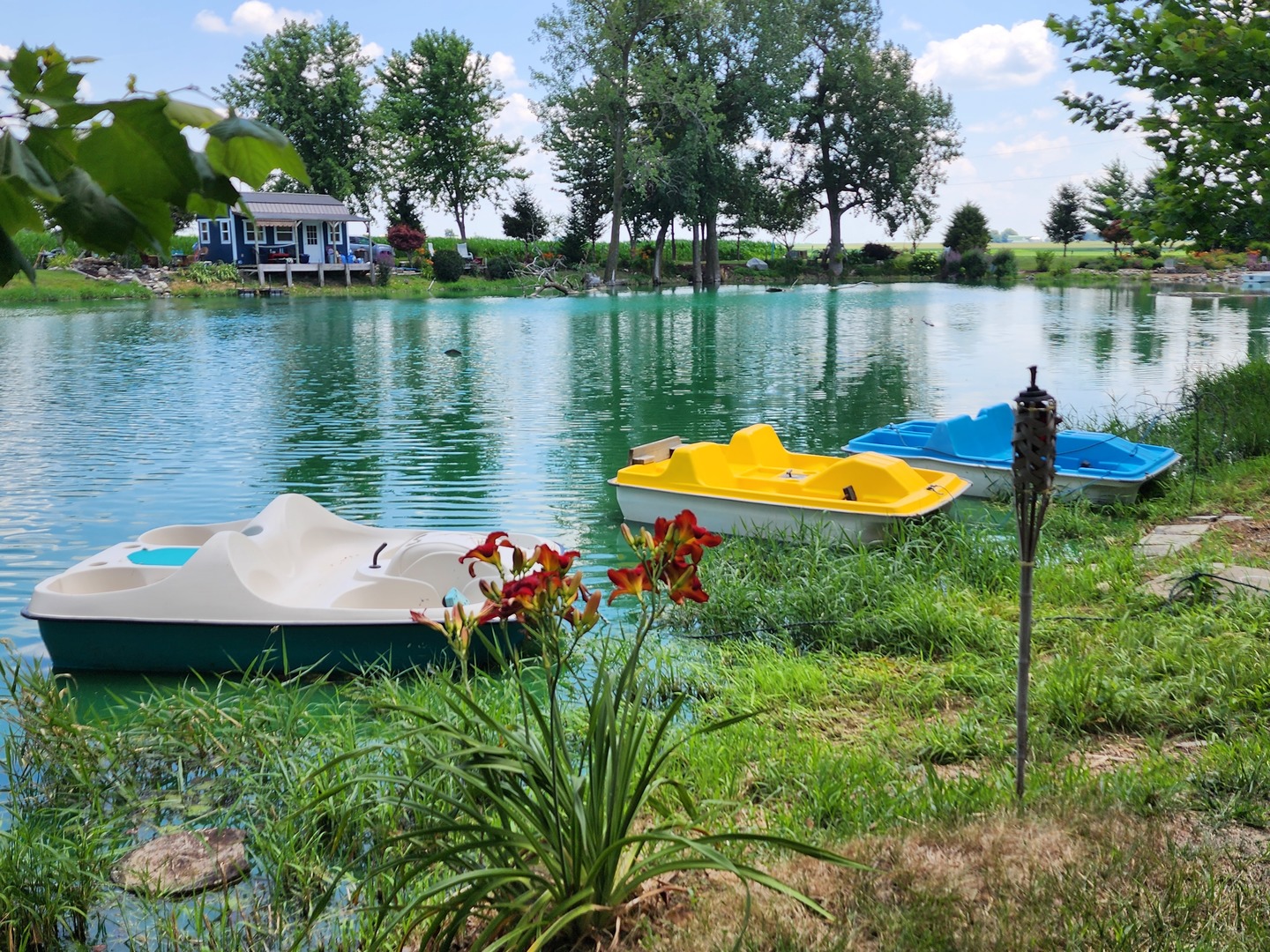 860 East 1100 Road Champaign, IL 61822 - Photo 1 of 60 a view of a lake with a table and a chairs