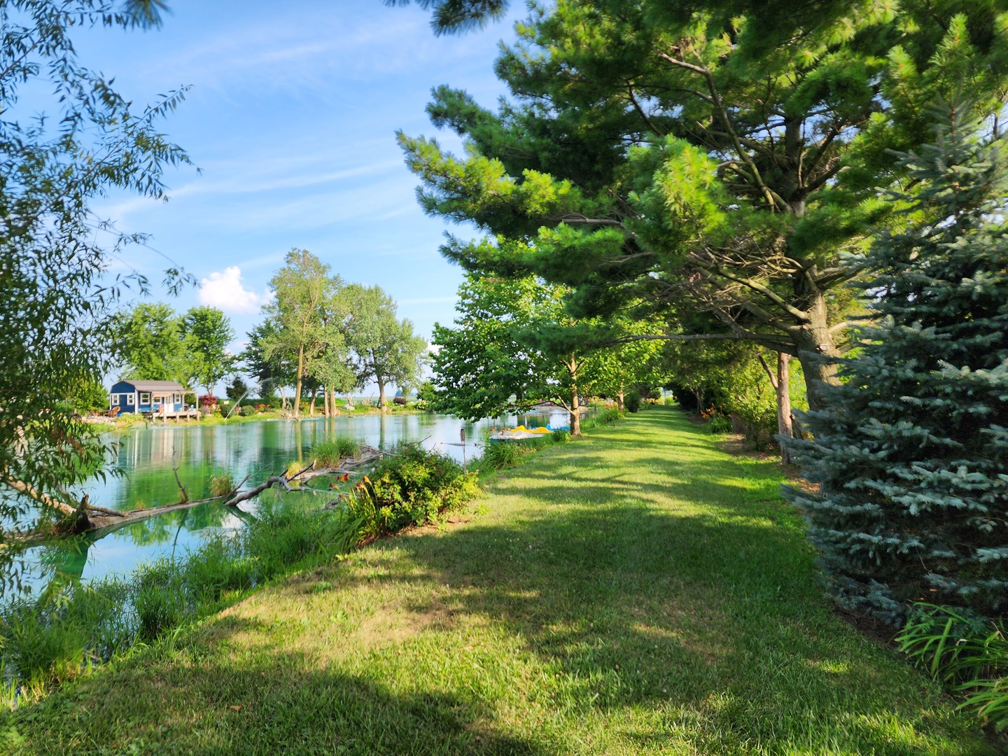 860 East 1100 Road Champaign, IL 61822 - Photo 37 of 60 a view of a lake with a big yard