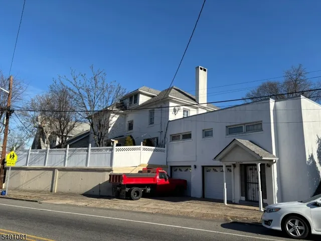 a car parked in front of a house