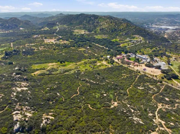 a view of city and mountain