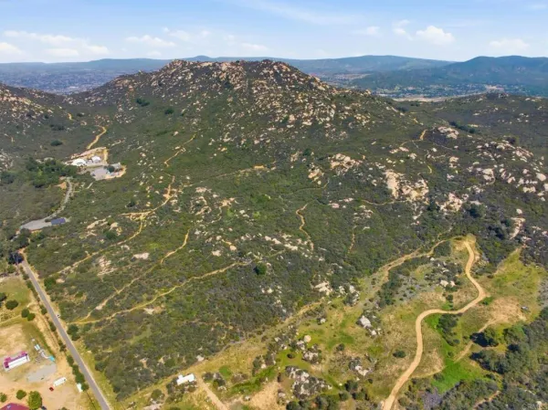 a view of city and mountain
