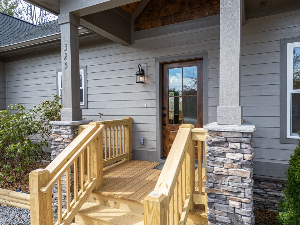 325 River Mountain Road Murphy, NC 28906 - Photo 3 of 57 a view of balcony with two chairs