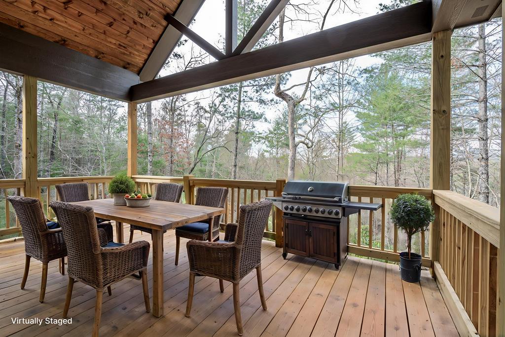 325 River Mountain Road Murphy, NC 28906 - Photo 34 of 57 a view of a dining room with furniture window and outside view