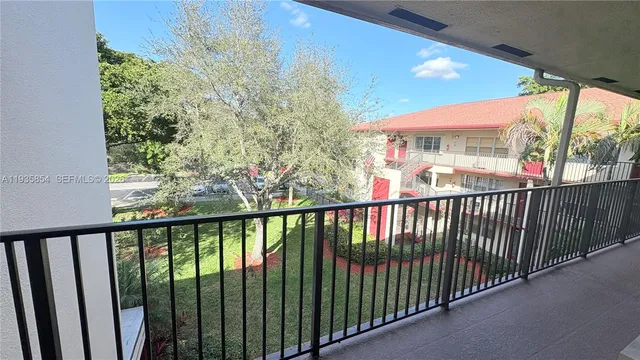a view of a balcony