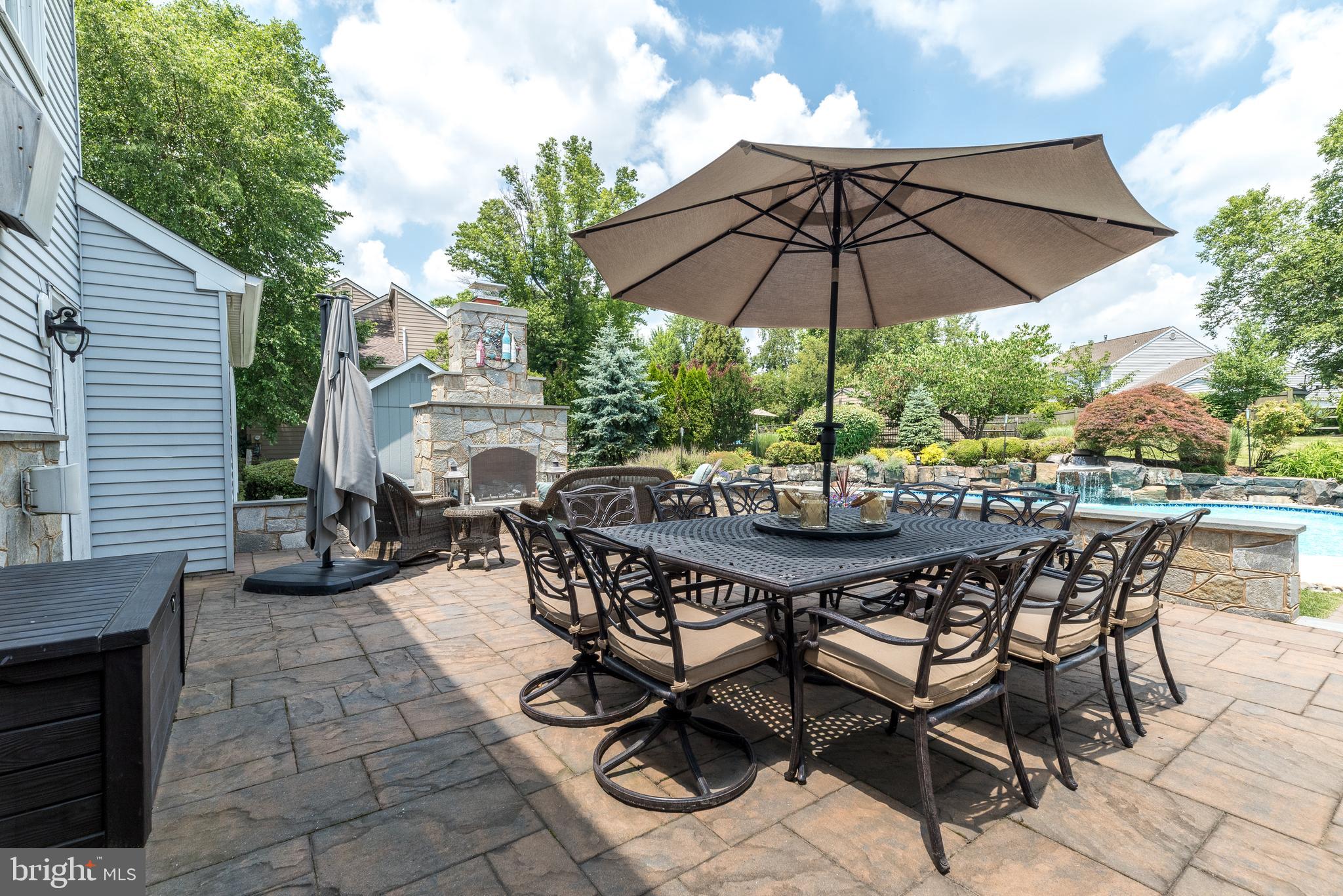 728 Signal Hill Road Dresher, PA 19025 - Photo 69 of 100 Patio w outdoor fireplace