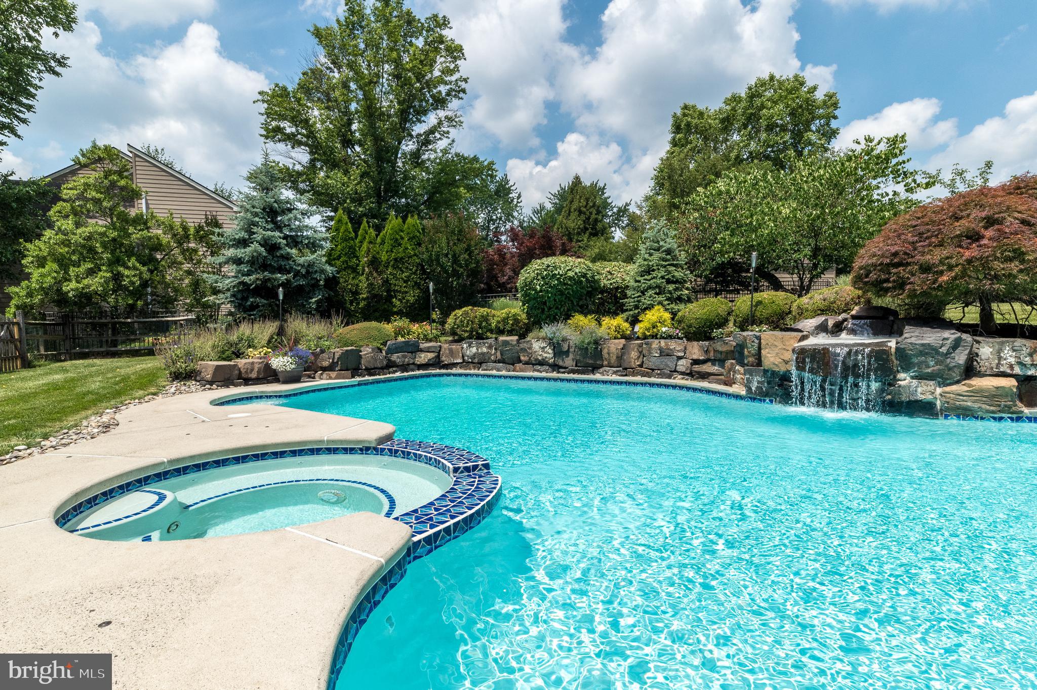 728 Signal Hill Road Dresher, PA 19025 - Photo 73 of 100 In-ground pool with waterfall