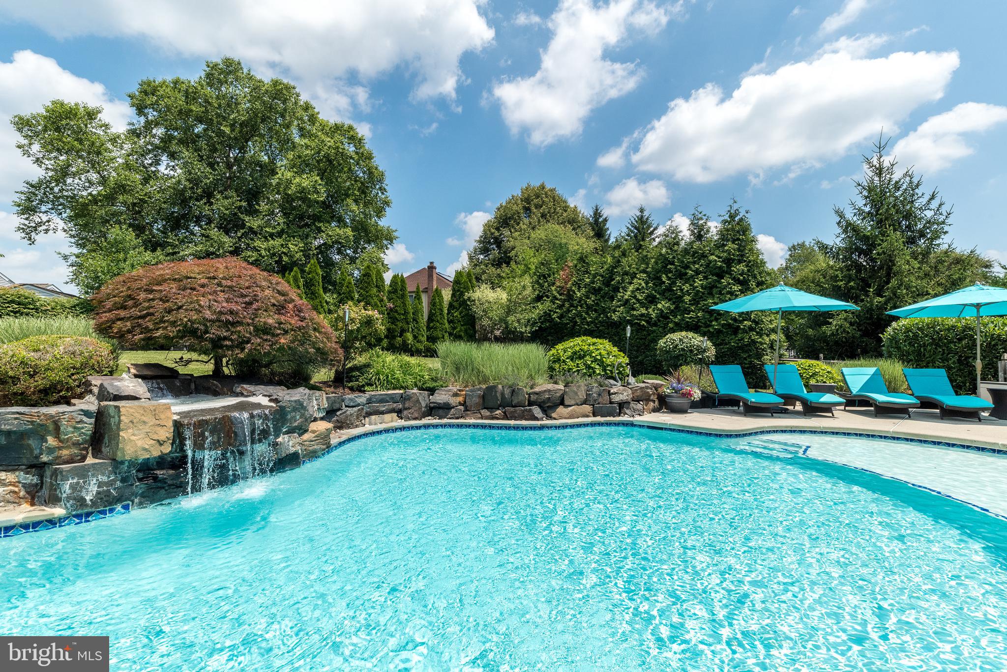 728 Signal Hill Road Dresher, PA 19025 - Photo 74 of 100 In-ground pool with waterfall