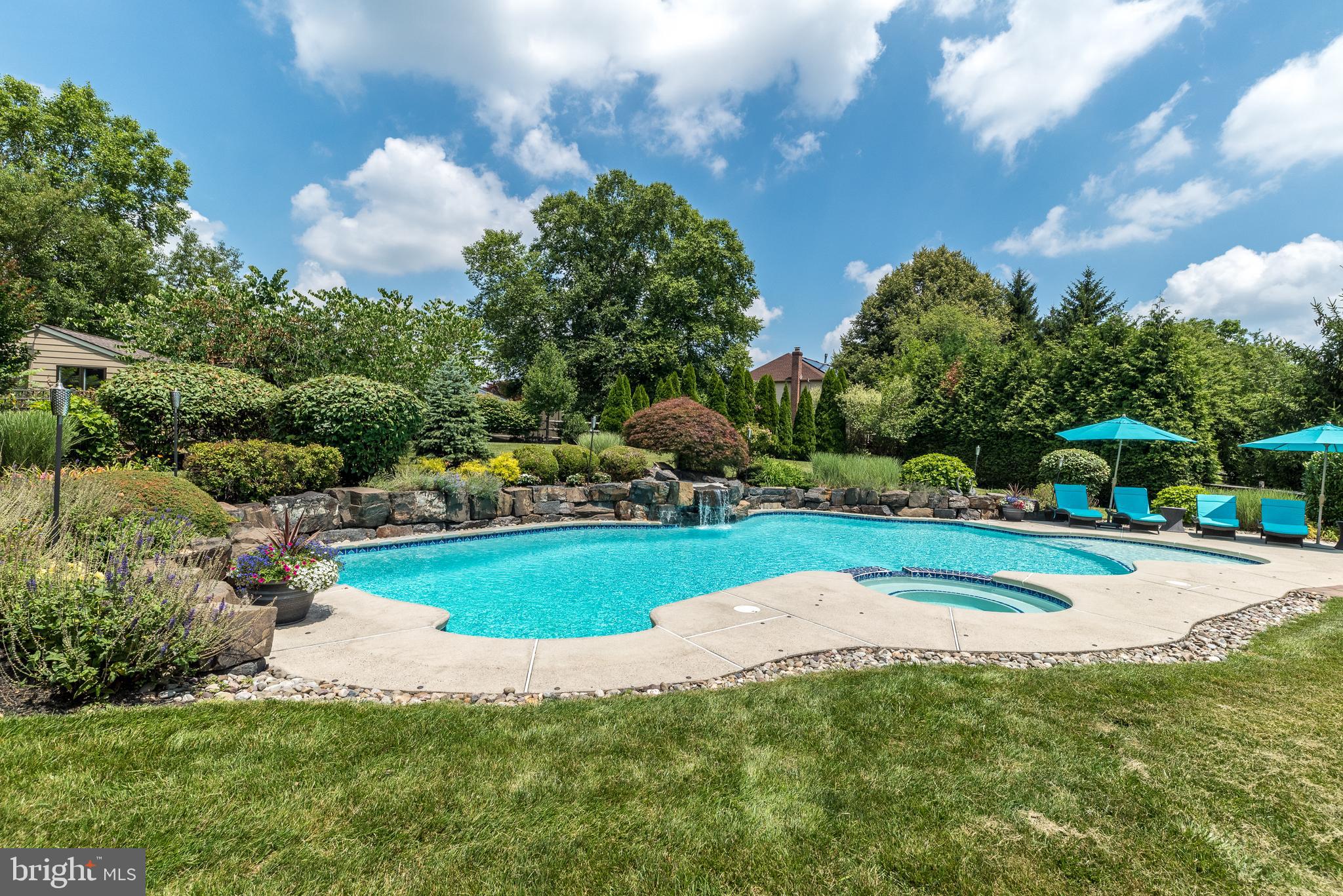 728 Signal Hill Road Dresher, PA 19025 - Photo 78 of 100 In-ground pool with waterfall