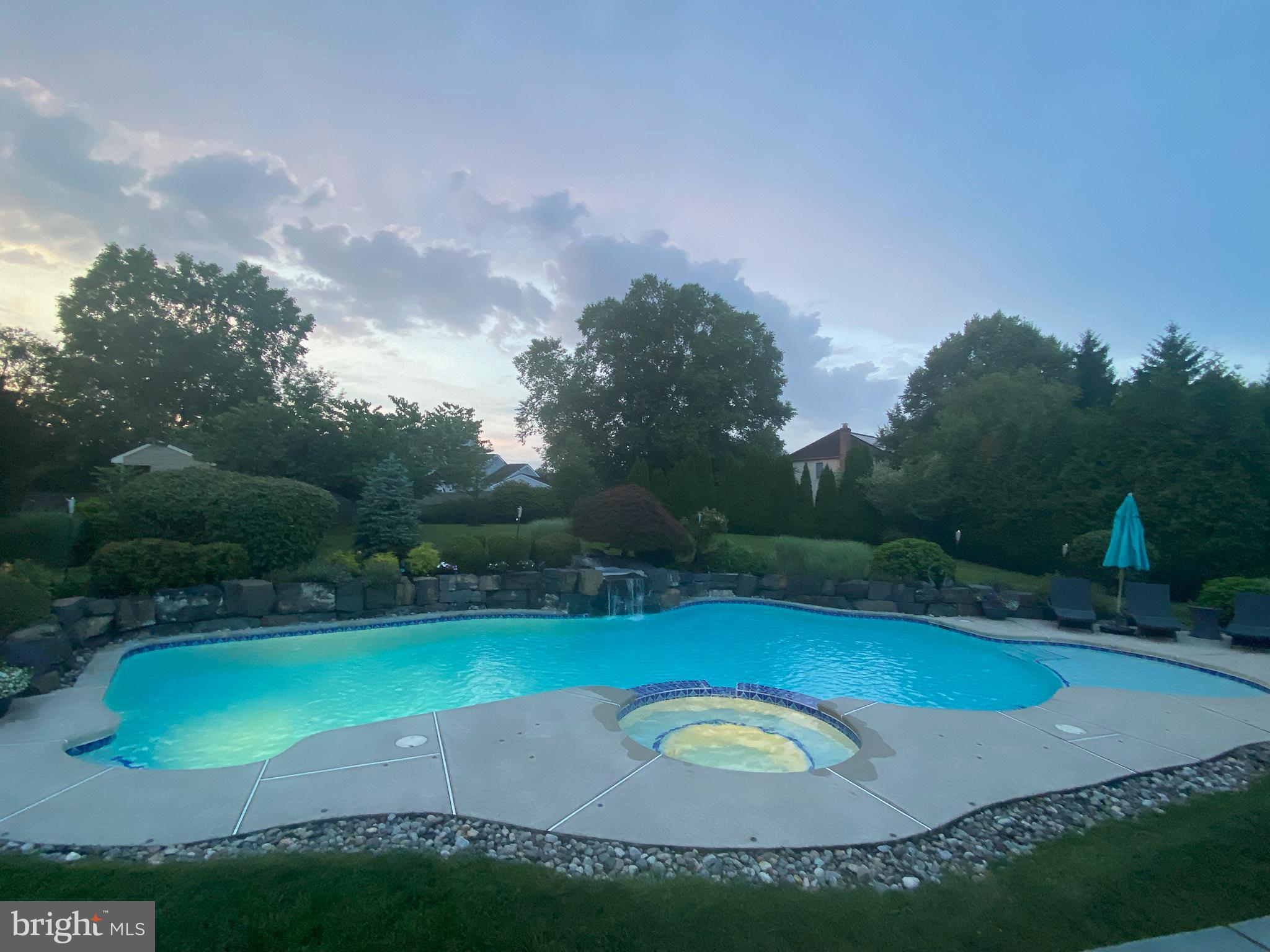 728 Signal Hill Road Dresher, PA 19025 - Photo 79 of 100 Pool at twilight