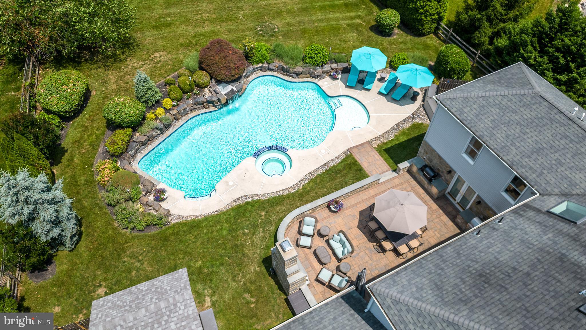 728 Signal Hill Road Dresher, PA 19025 - Photo 82 of 100 View of pool, patio, & backyard