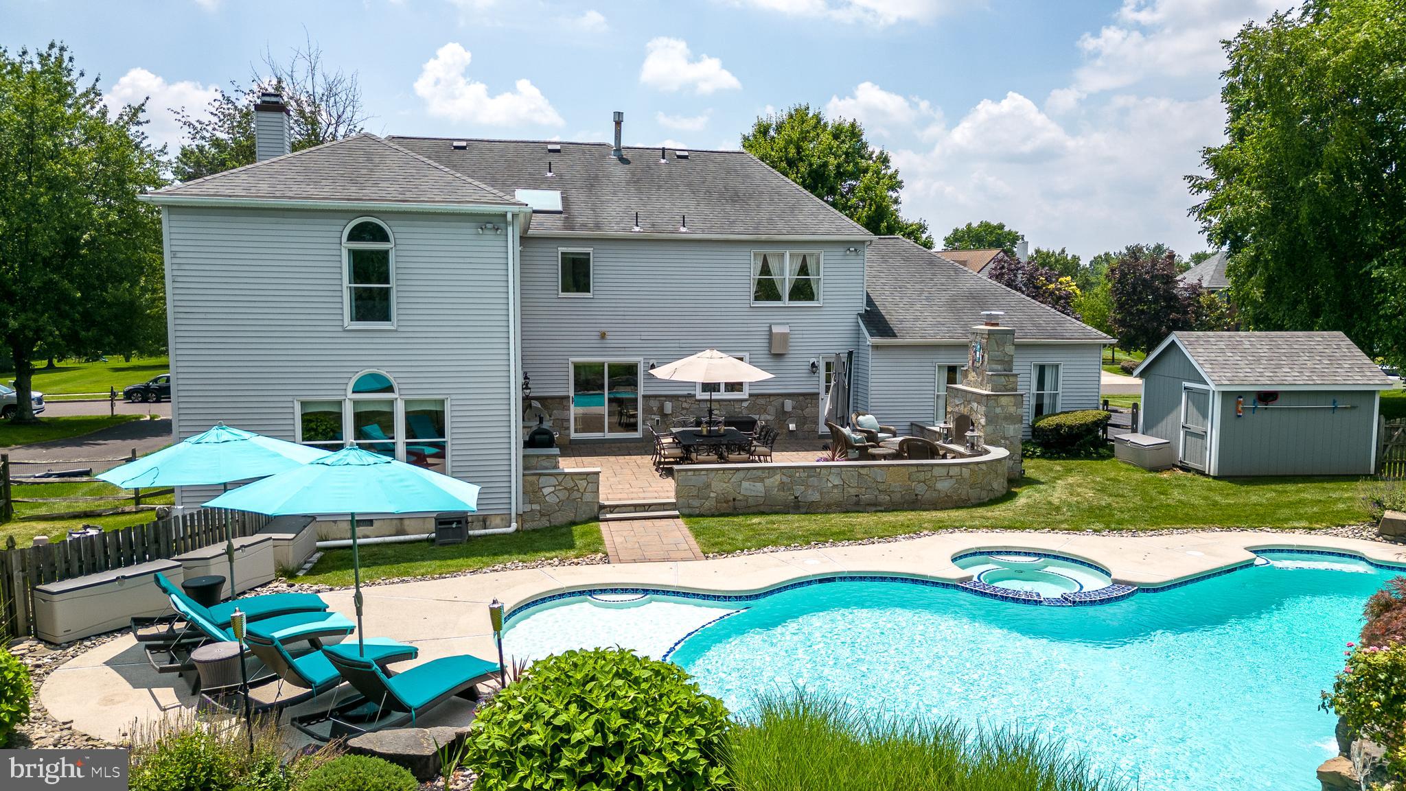 728 Signal Hill Road Dresher, PA 19025 - Photo 83 of 100 Rear of home, pool, & patio