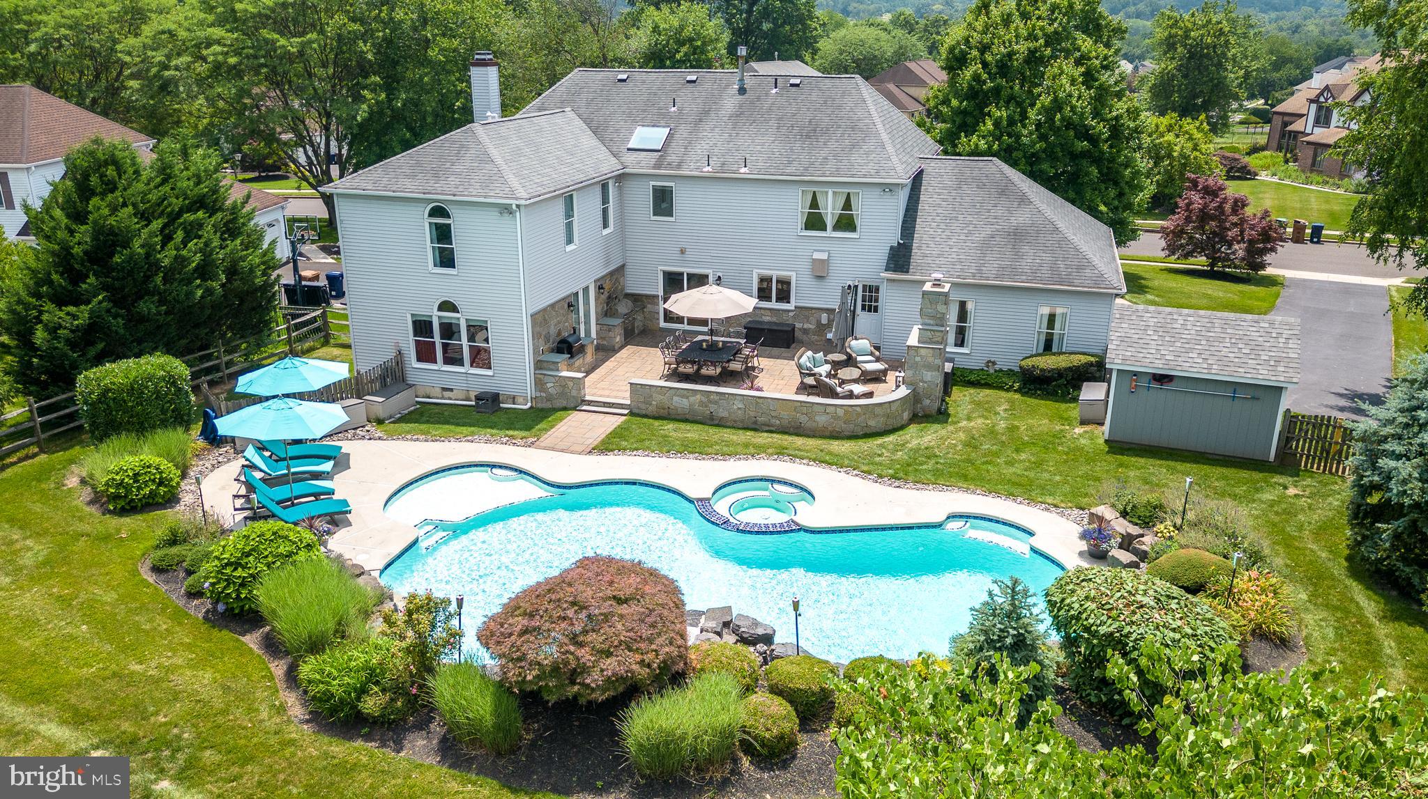 728 Signal Hill Road Dresher, PA 19025 - Photo 84 of 100 Rear of home, pool, & patio