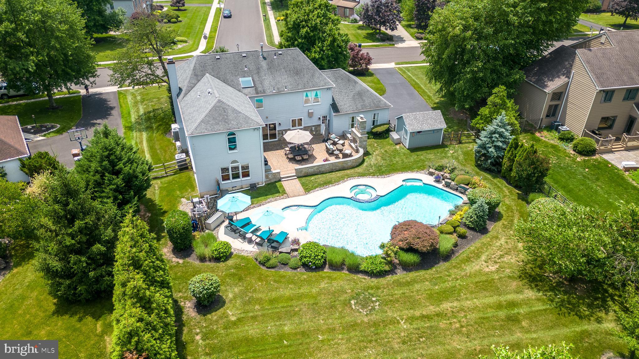 728 Signal Hill Road Dresher, PA 19025 - Photo 85 of 100 Rear of home, pool, & patio