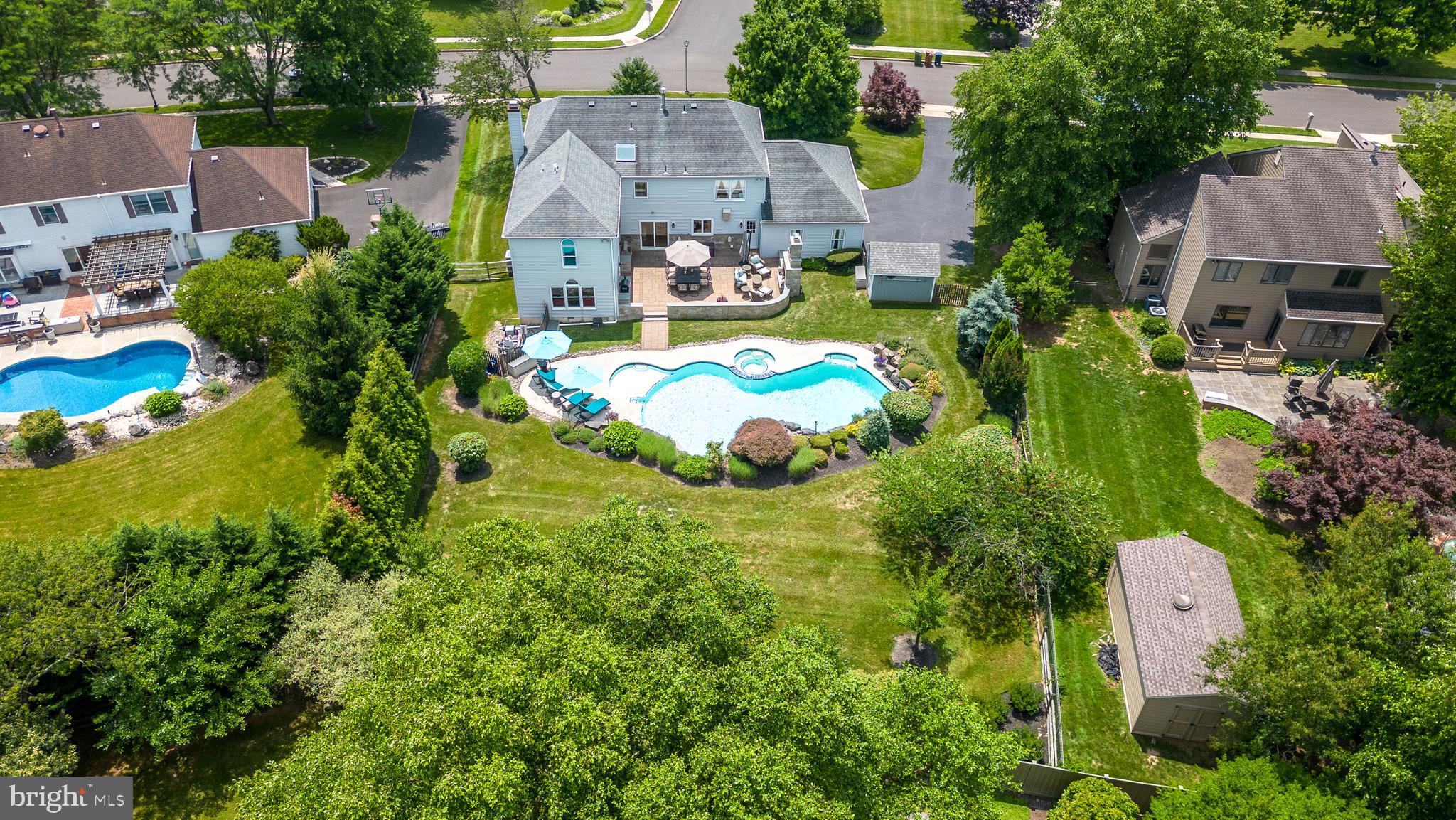 728 Signal Hill Road Dresher, PA 19025 - Photo 86 of 100 Rear of home, pool, & patio