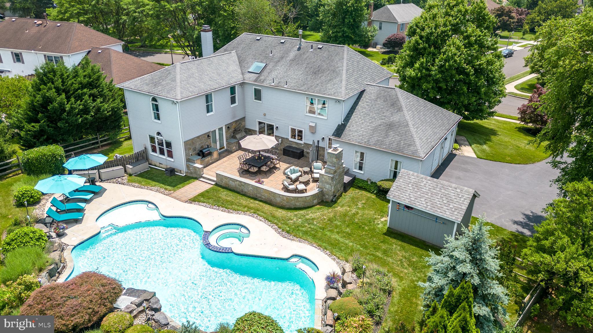 728 Signal Hill Road Dresher, PA 19025 - Photo 87 of 100 Rear of home, pool, & patio