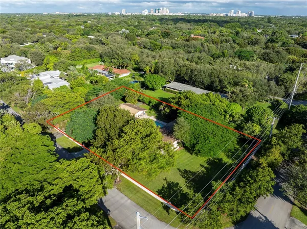 a view of a garden with an empty room