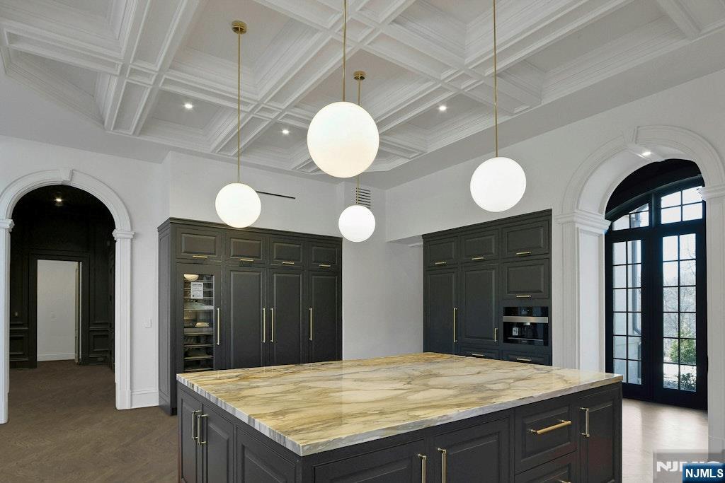10 Frick Drive Alpine, NJ 07620 - Photo 8 of 28 a kitchen with a counter space and a view of living room