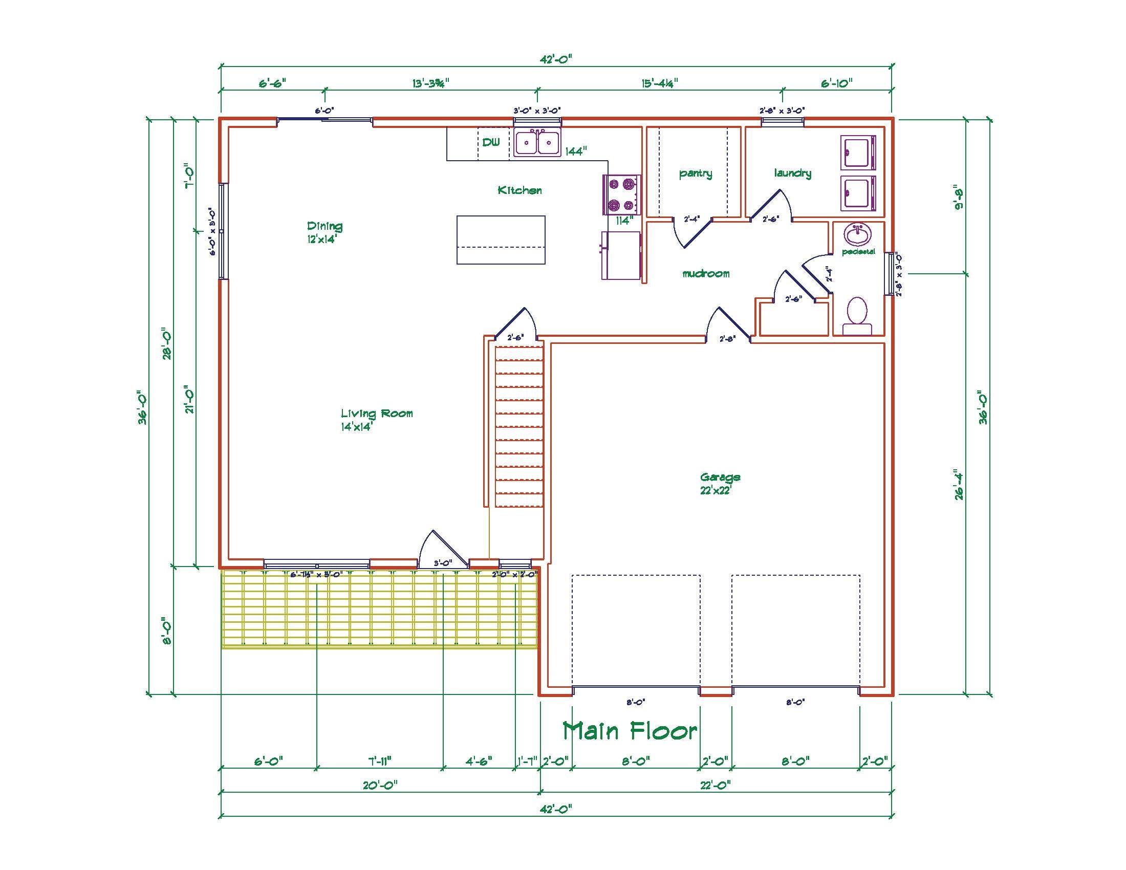 Lot C Burnt Mill Road Wells, ME 04090 - Photo 3 of 4 MAIN FLOOR Drawing
