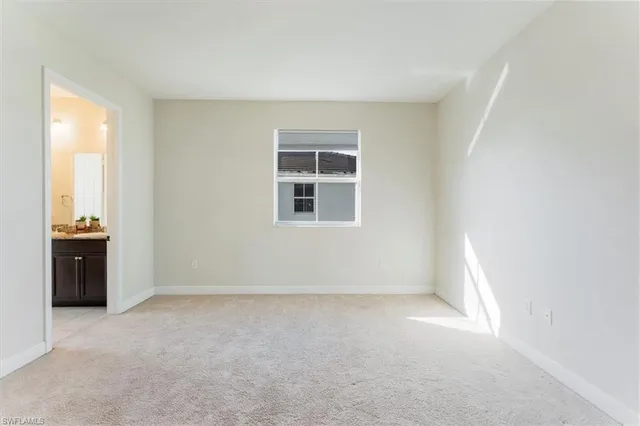 an empty room with a window