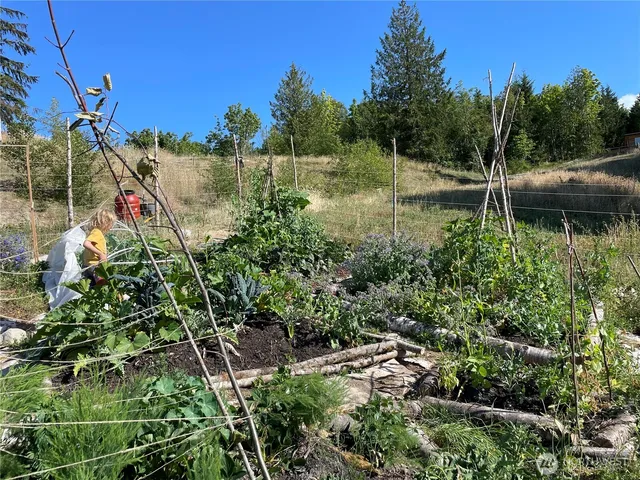 a view of a lake with houses