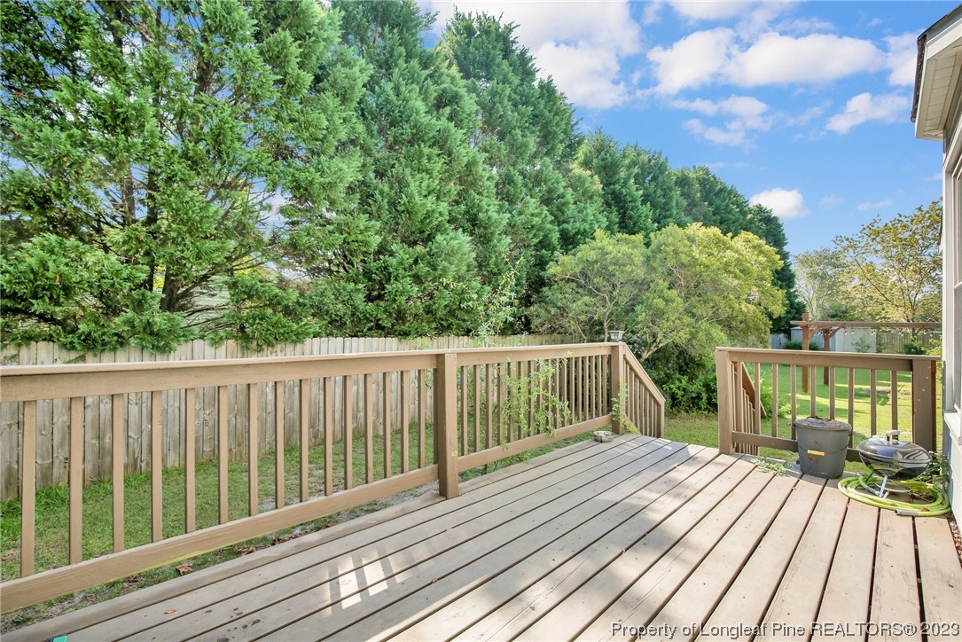 304 Kernstown Road Raeford, NC 28376 - Photo 26 of 33 a view of balcony with wooden floor and fence